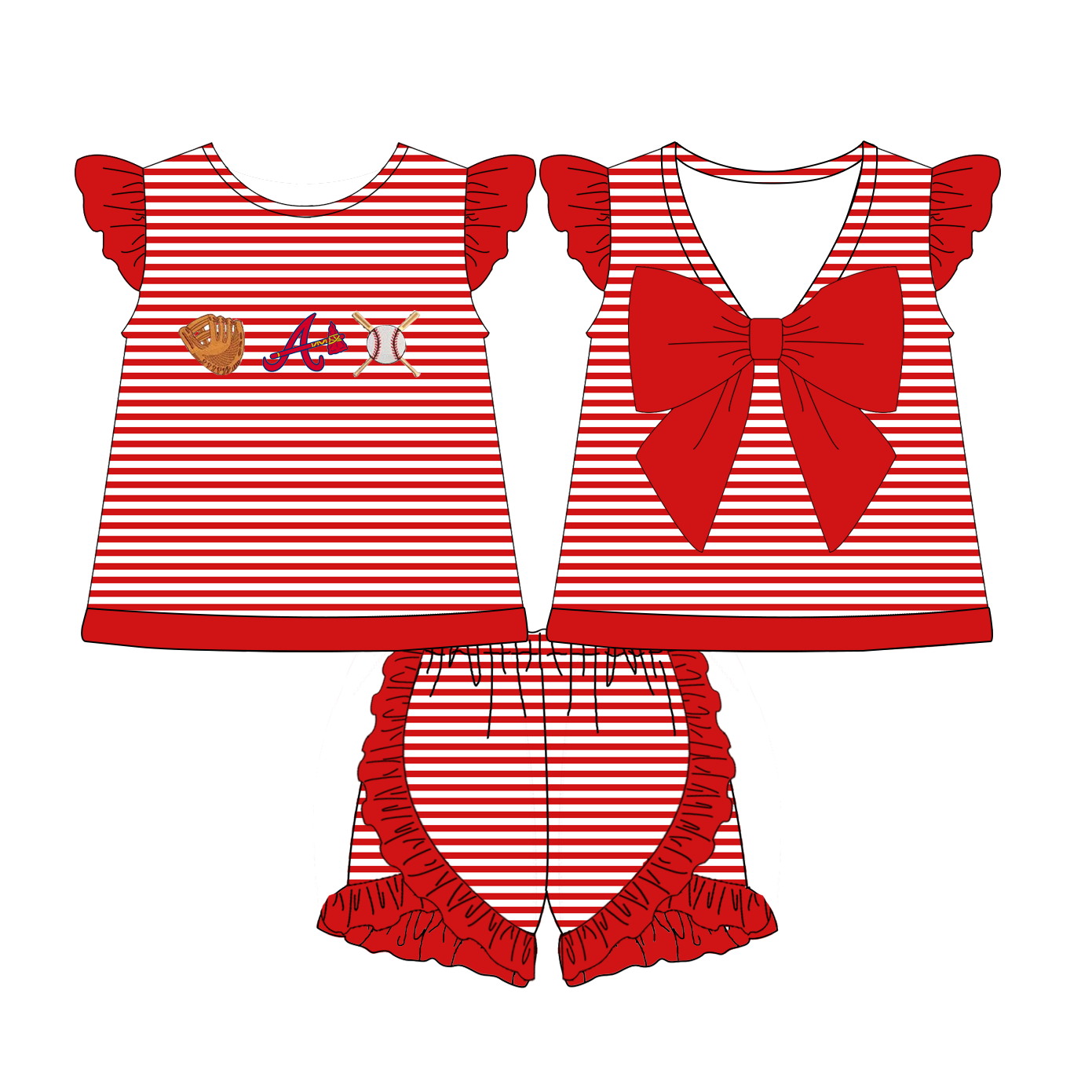 Baseball Smocked Outfit