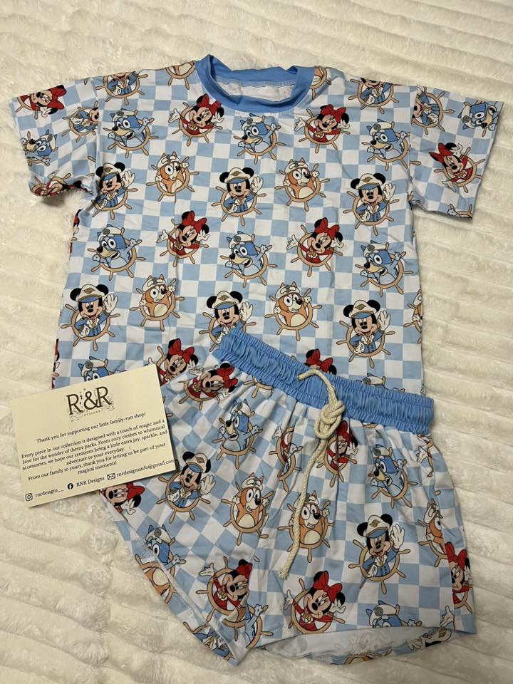 Dogs Cruise Knit Two Piece Set
