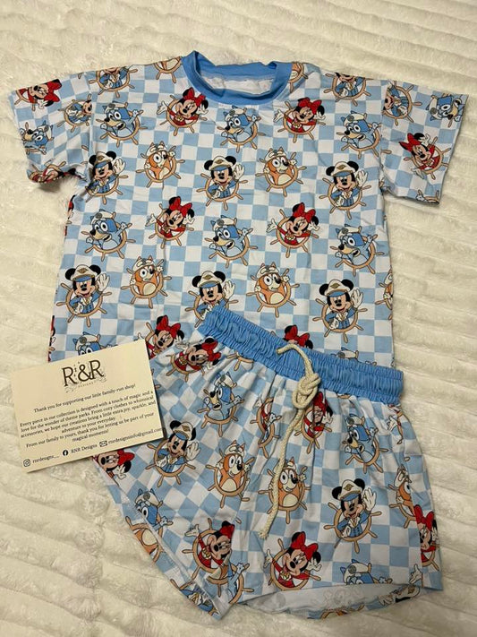 Dogs Cruise Knit Two Piece Set