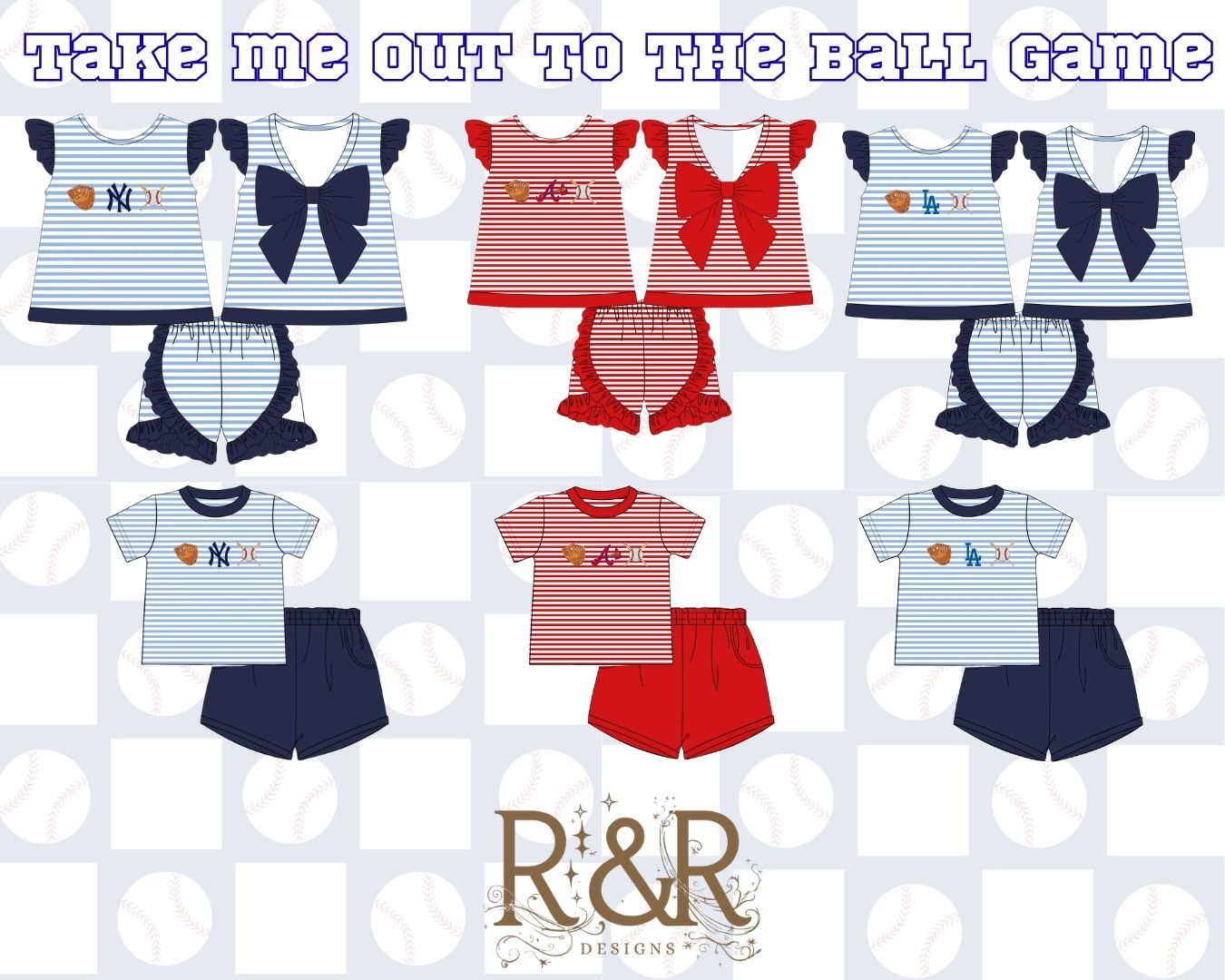 Baseball Smocked Outfit