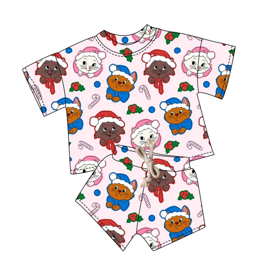 CHRISTMAS KITTIES Knit Two Piece Set