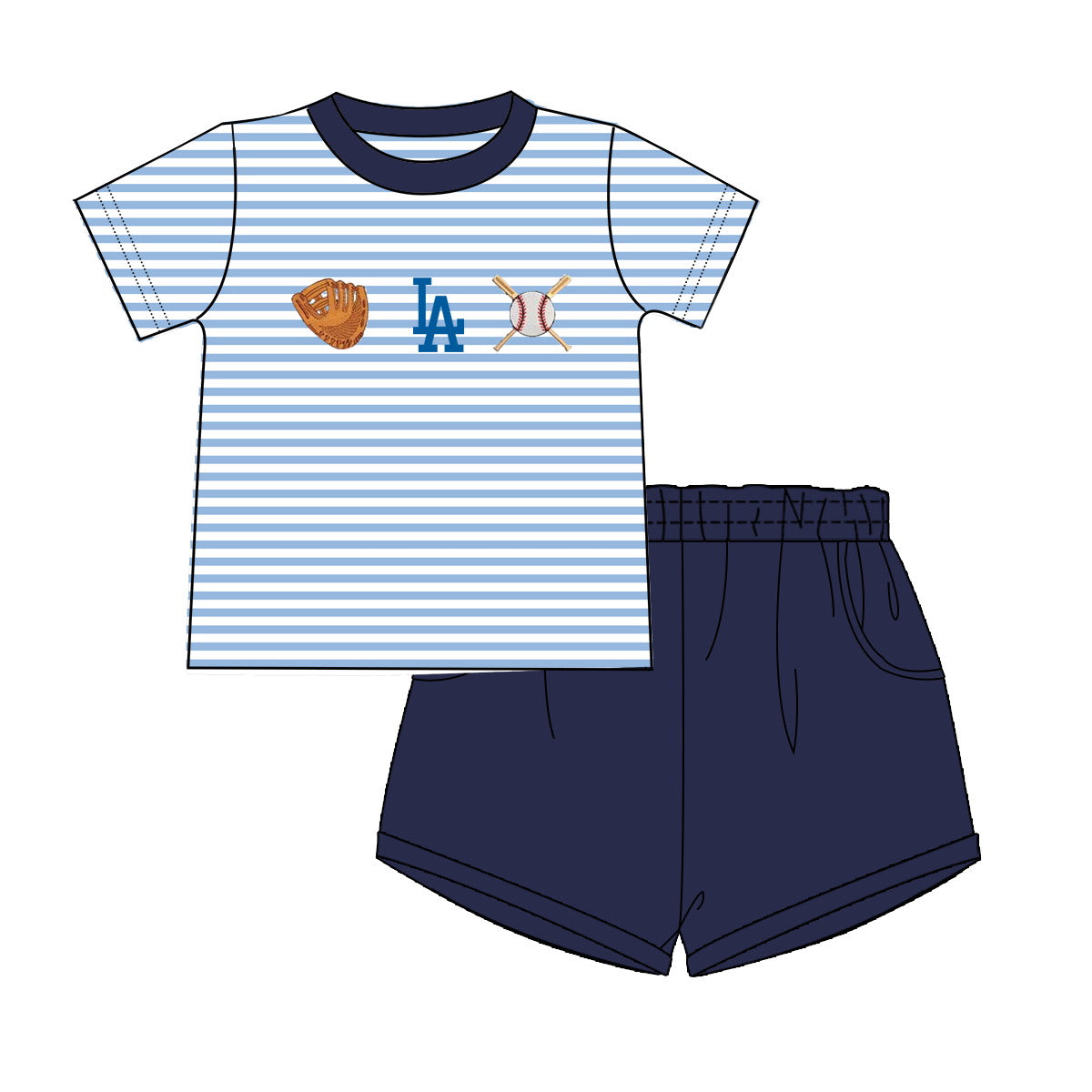 Baseball Smocked Outfit