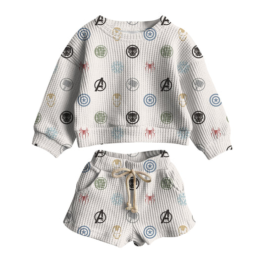 PREORDER Superheroes Waffle Two Piece Set